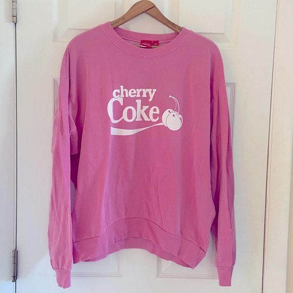 pink cherry coke sweatshirt